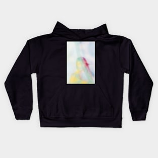 Dreamy Portrait of Pretty Blonde Through Colorful Veil Kids Hoodie